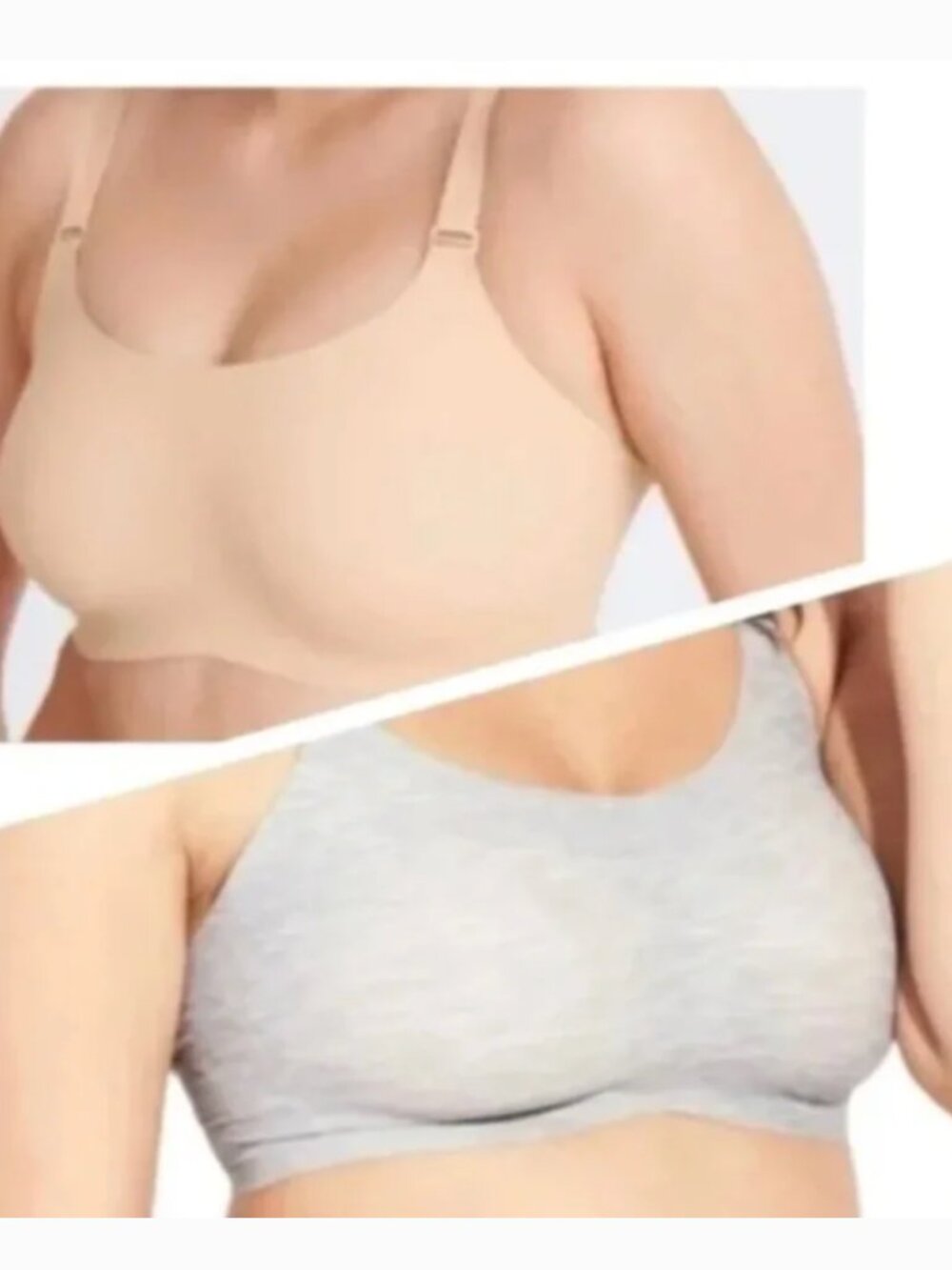 Knix - Evolution Reversible Bra - Grey Heather / Beige - Size 5 New